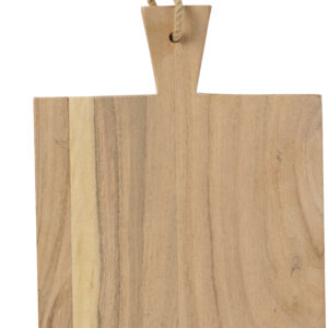 Schneidebrett mit Juteseil quadratisch mit Griff