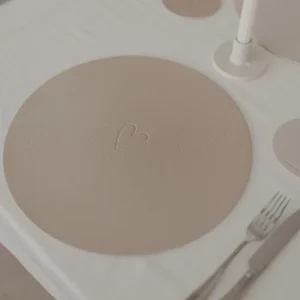 Wendbares Platzset "Herz" Creme