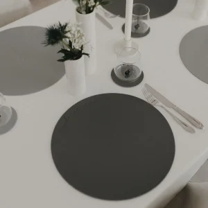 Wendbares Platzset "Wie schön" Grau