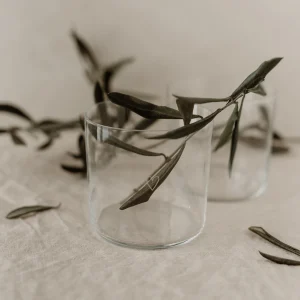 Trinkglas im 2er Set Herz weiss