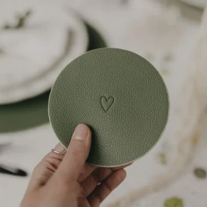 Wendbare Untersetzer Herz 2er Set Grün