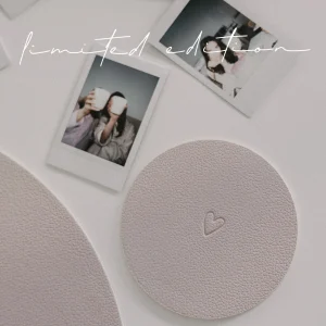 Limitierte wendbare Untersetzer Herz 2er Set Flieder