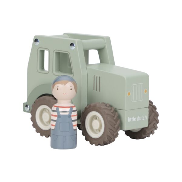 Holz Traktor mit Figur