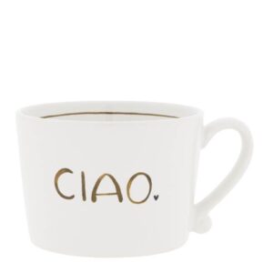 Tasse «Ciao» weiss/schwarz - BC