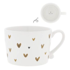 Tasse «Little Hearts» weiss/braun - BC