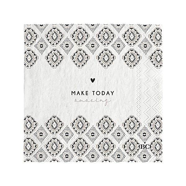 Servietten «Make today amazing» mit Ornamenten