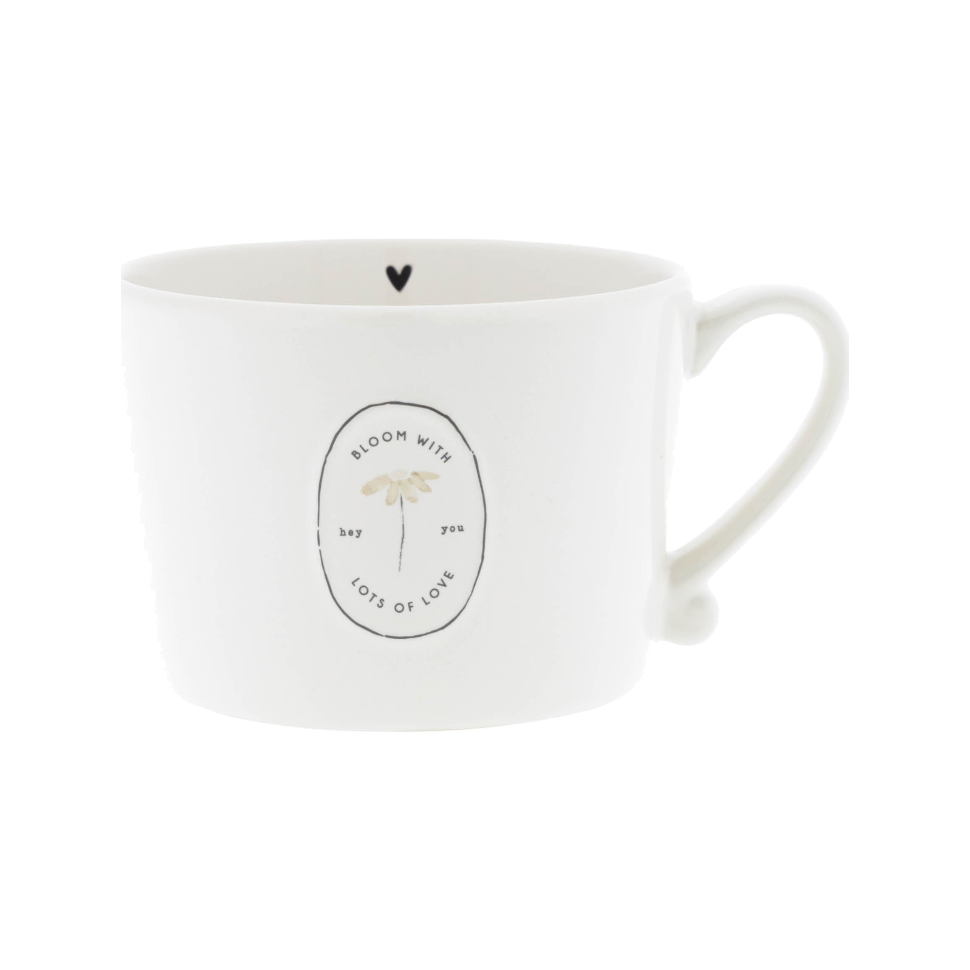 Tasse «Bloom with lots of love» weiss